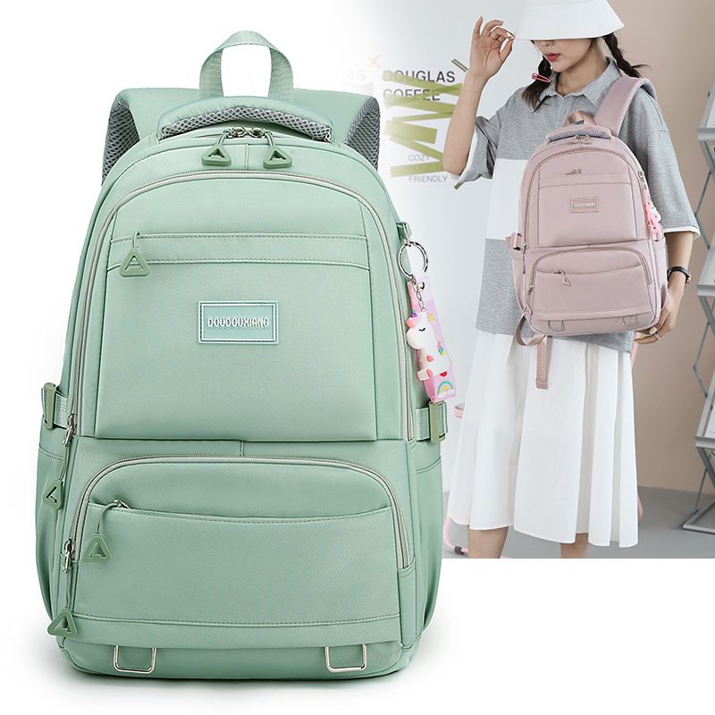 Women's Large All Seasons Nylon Solid Color Fashion Square Zipper Fashion Backpack