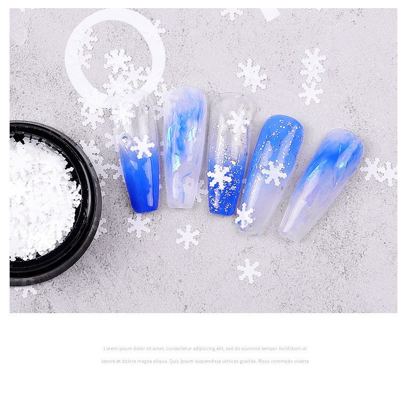 Mode Flocon De Neige Métal Ongles Correctifs 1 Jeu Nail Fournitures