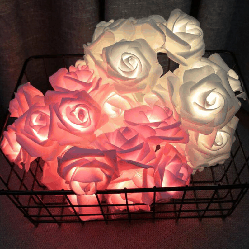 Valentine's Day Cute Rose Pvc Party String Lights