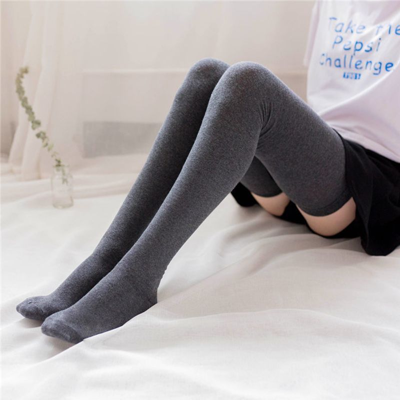 Women's Casual Solid Color Cotton Jacquard Socks
