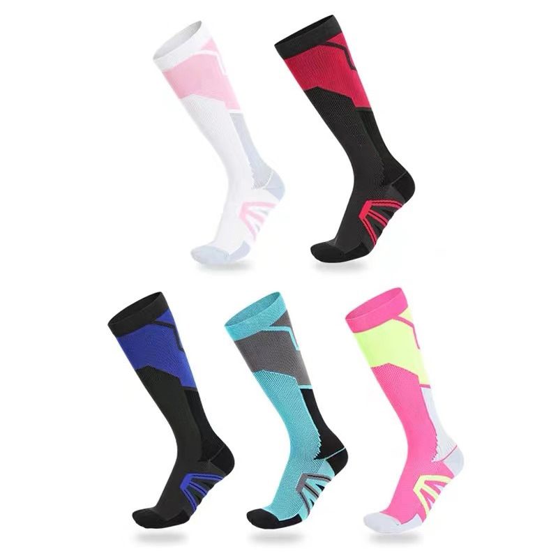 Unisex Sports Color Block Nylon Socks