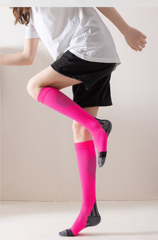 Unisex Sports Color Block Nylon Spandex Jacquard Socks