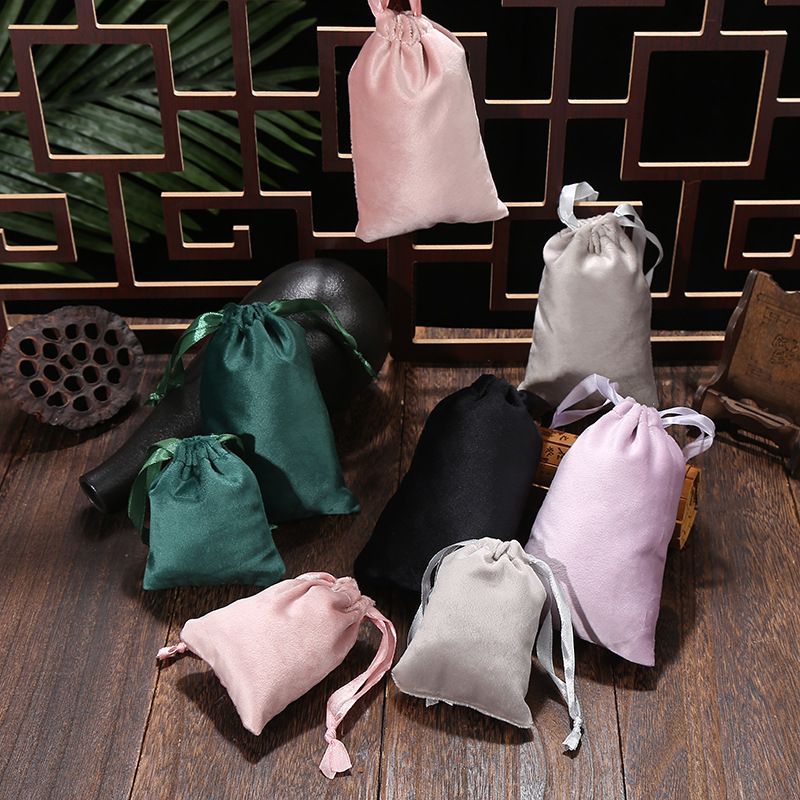 Mode Einfarbig Tuch Schmuck Verpackungstaschen