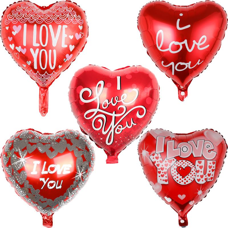 Valentine's Day Heart Shape Aluminum Film Date Balloons