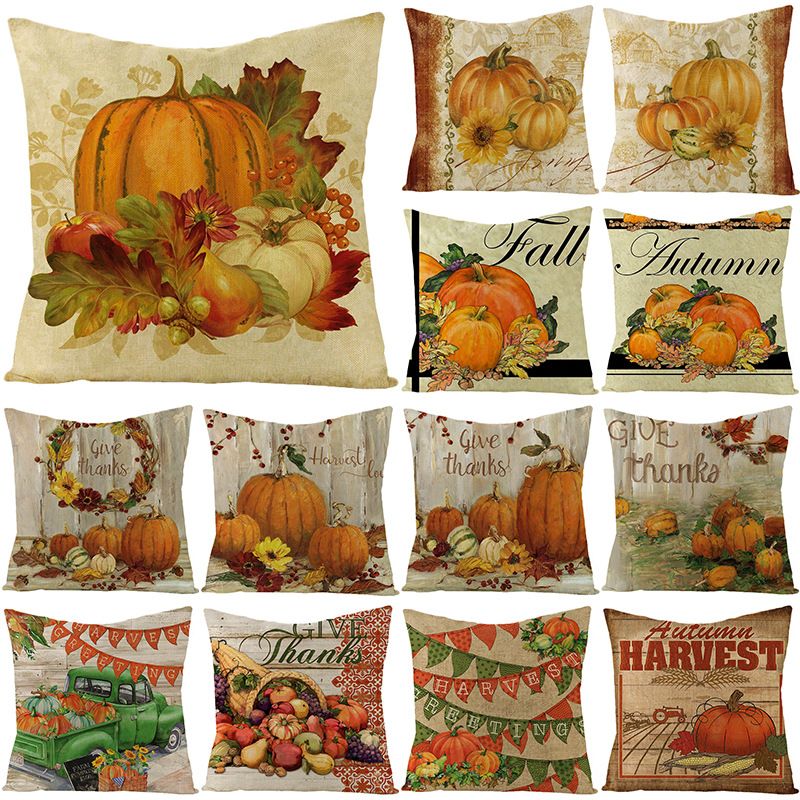 Cute Pumpkin Synthetic Fibre Pillow Cases