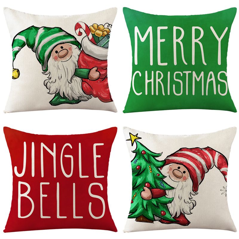 Cute Santa Claus Linen Pillow Cases