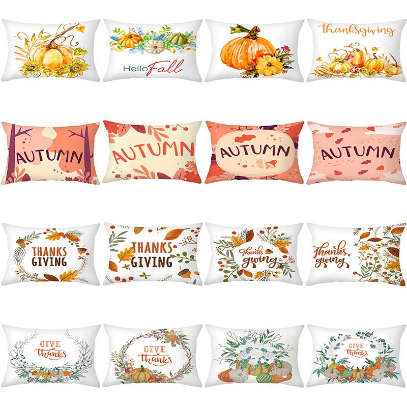 Ethnic Style Pumpkin Synthetic Fibre Pillow Cases