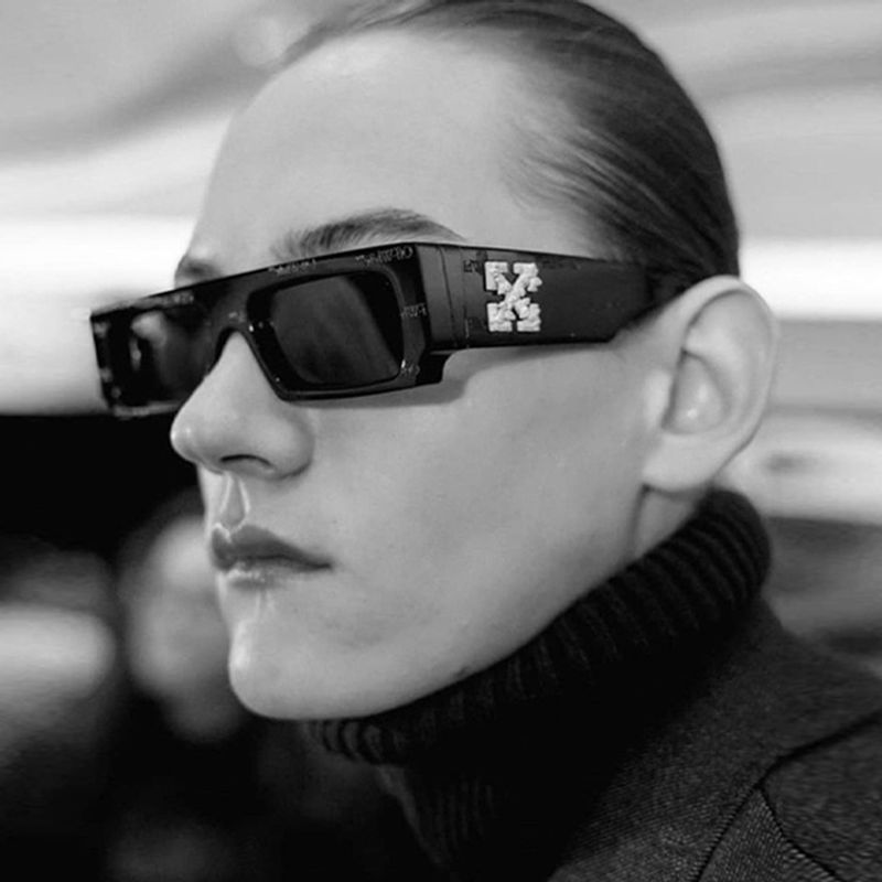 Unisex Mode Einfarbig Ac Quadrat Vollbild Sonnenbrille