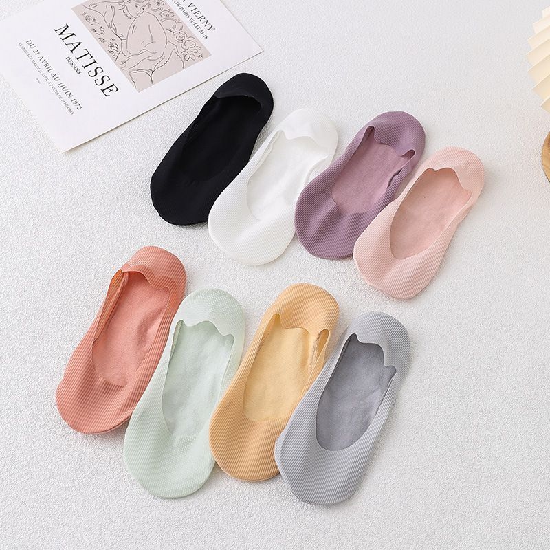 Women's Simple Style Solid Color Nylon Cotton Mesh Socks