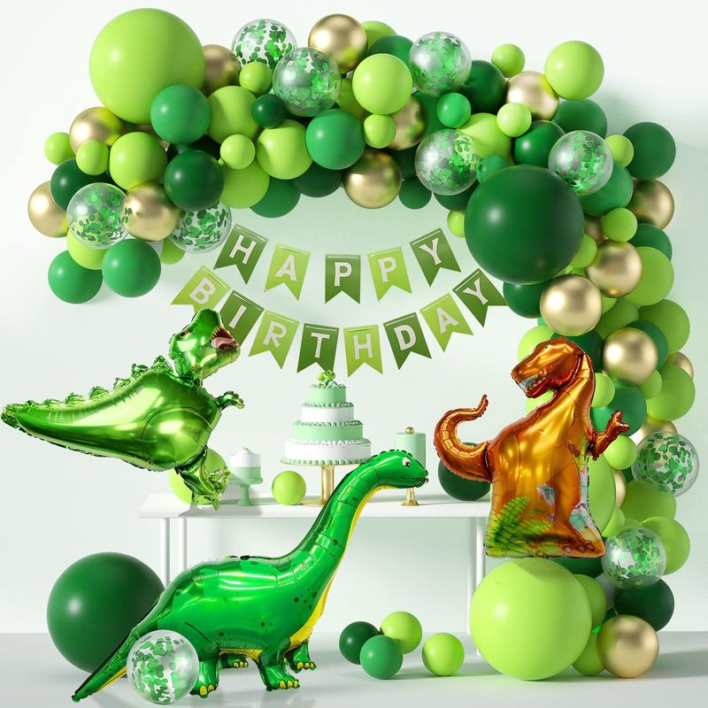 Geburtstag Dinosaurier Aluminiumfolie Gruppe Luftballons 119 Stück