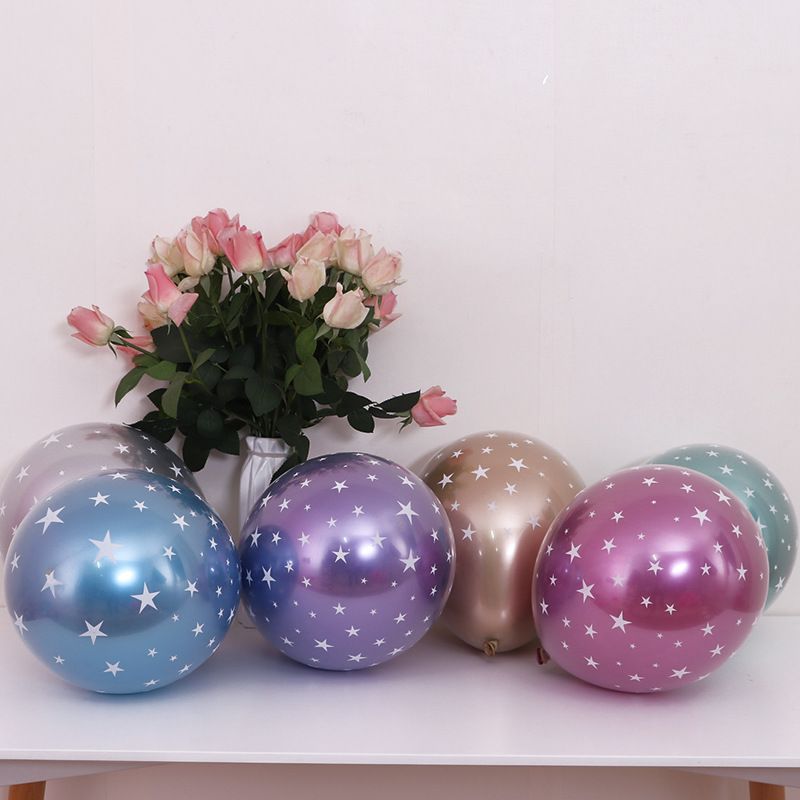 Birthday Star Emulsion Party Balloons 5 Pieces