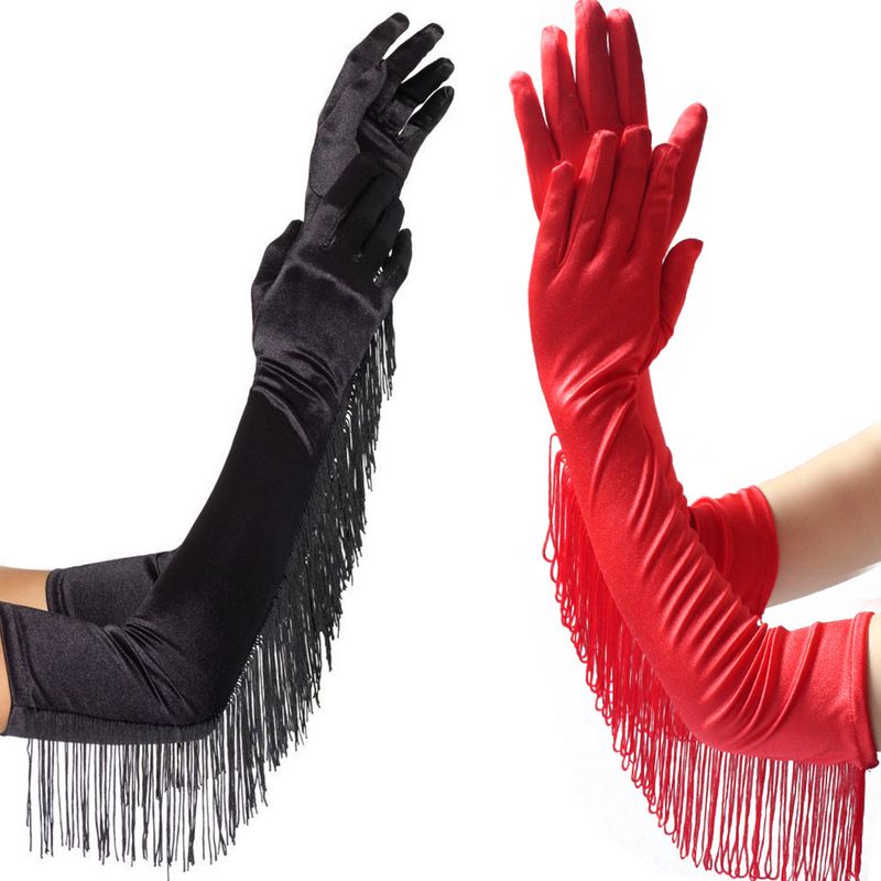 Women's Fashion Solid Color Polyester Spandex Gloves 1 Pair