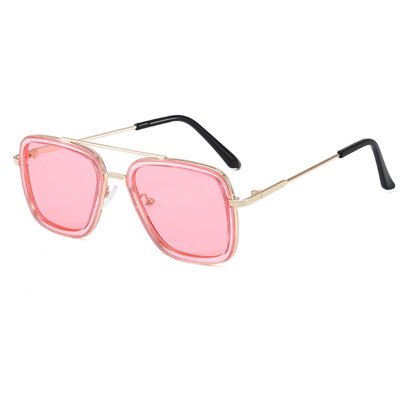 Fashion Solid Color Ac Square Full Frame Kids Sunglasses