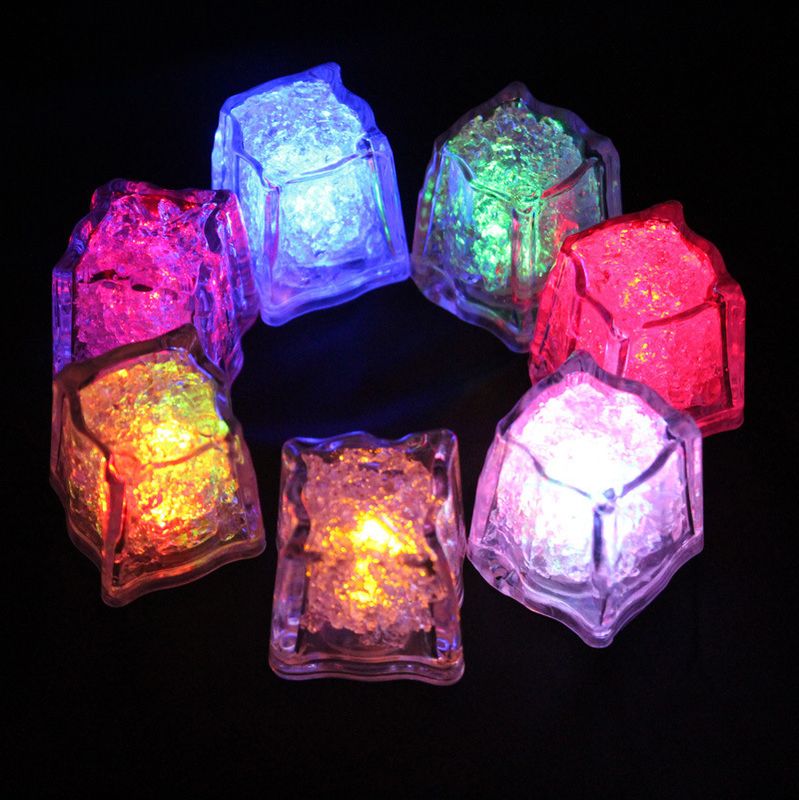 Cubos De Hielo Pequeños Con Sensor De Líquido De Tacto Luminoso Colorido De Moda
