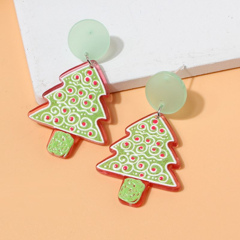 Fashion Christmas Tree Plastic Women's Drop Earrings 1 Pair