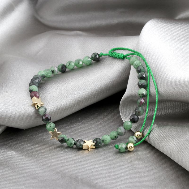 Ins Style Star Natural Stone Beaded Handmade Bracelets 1 Piece