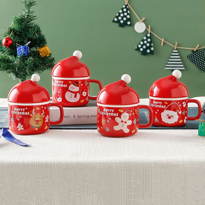 Christmas Fashion Santa Claus Ceramics Christmas Tableware 1 Set