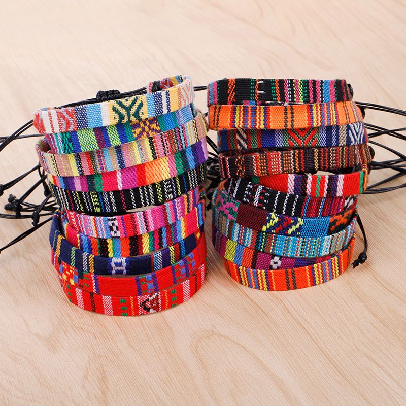 Ethnic Style Geometric Cotton Knitting Unisex Bracelets