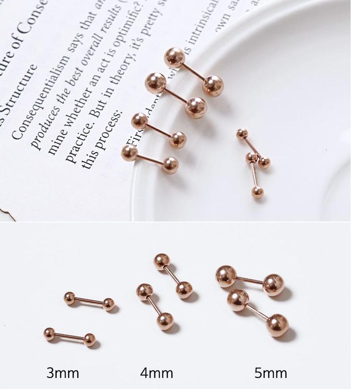Simple Style Geometric Solid Color Silver Plating Ear Studs 1 Piece