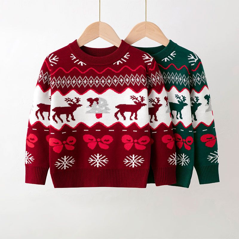 Christmas Fashion Cartoon Knit Hoodies & Sweaters