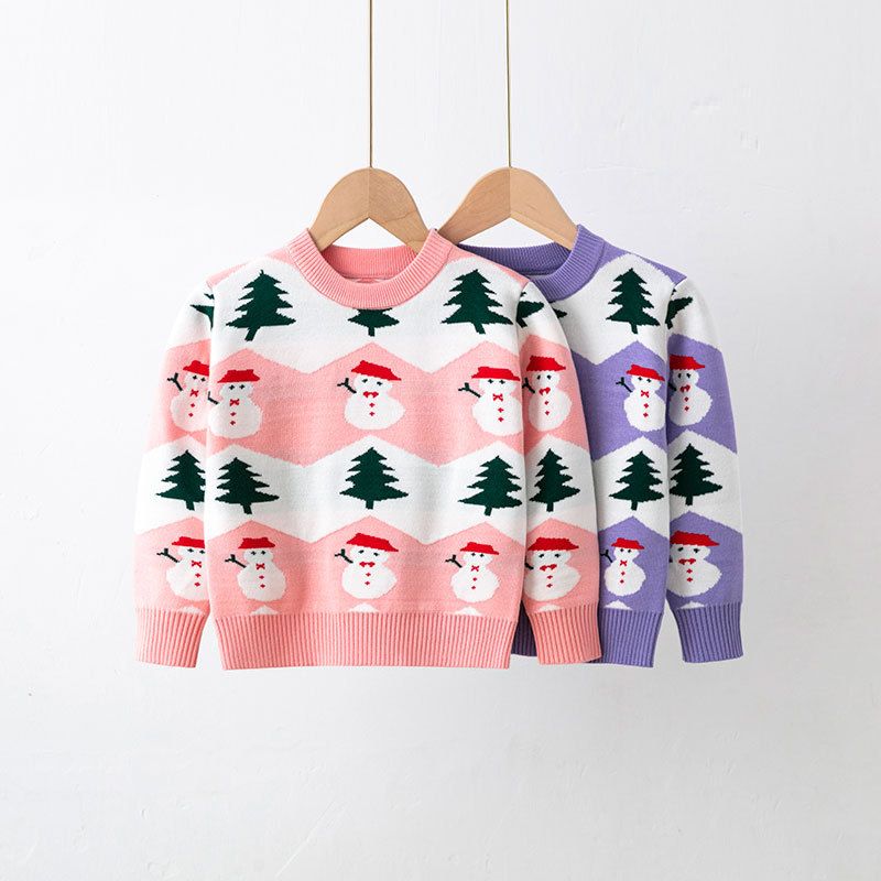 Weihnachten Mode Schneemann Stricken Hoodies & Pullover