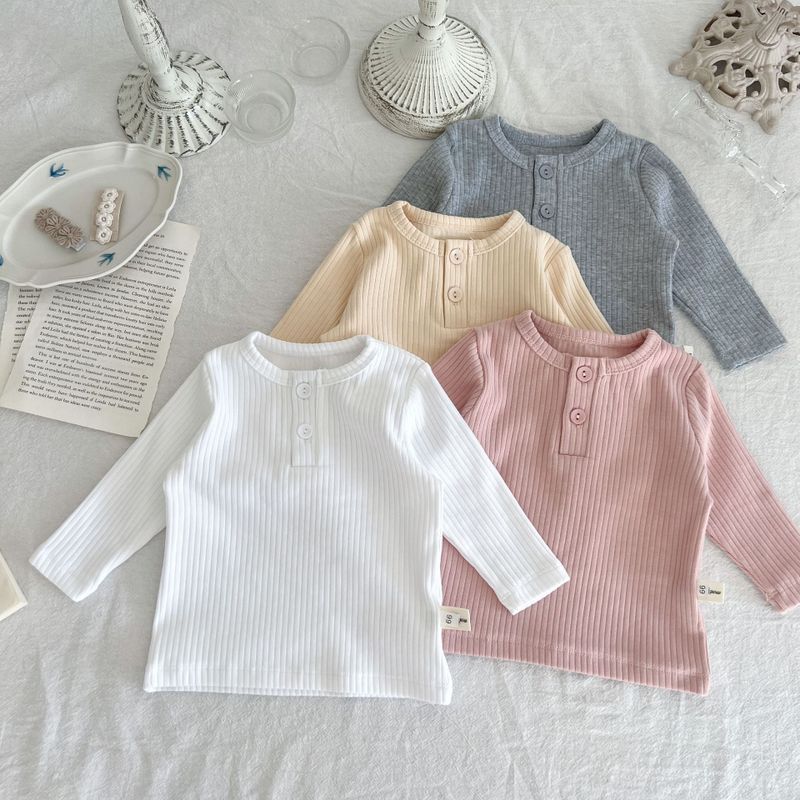 Cute Solid Color Button Cotton Hoodies & Sweaters