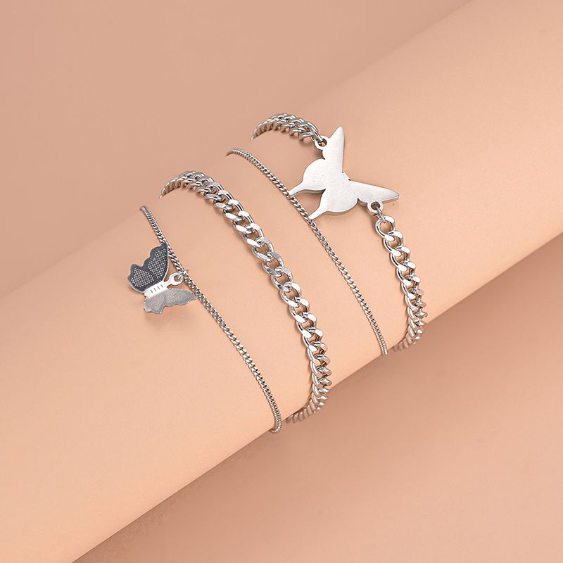 Sweet Butterfly Stainless Steel Plating Bracelets