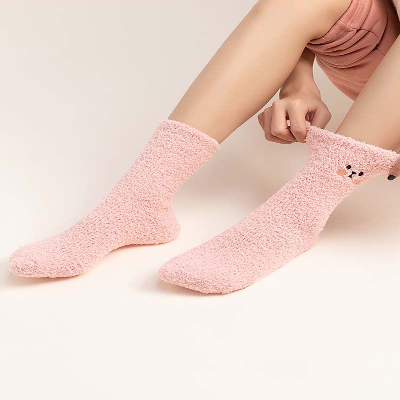 Kid's Cute Solid Color Polyester Crew Socks