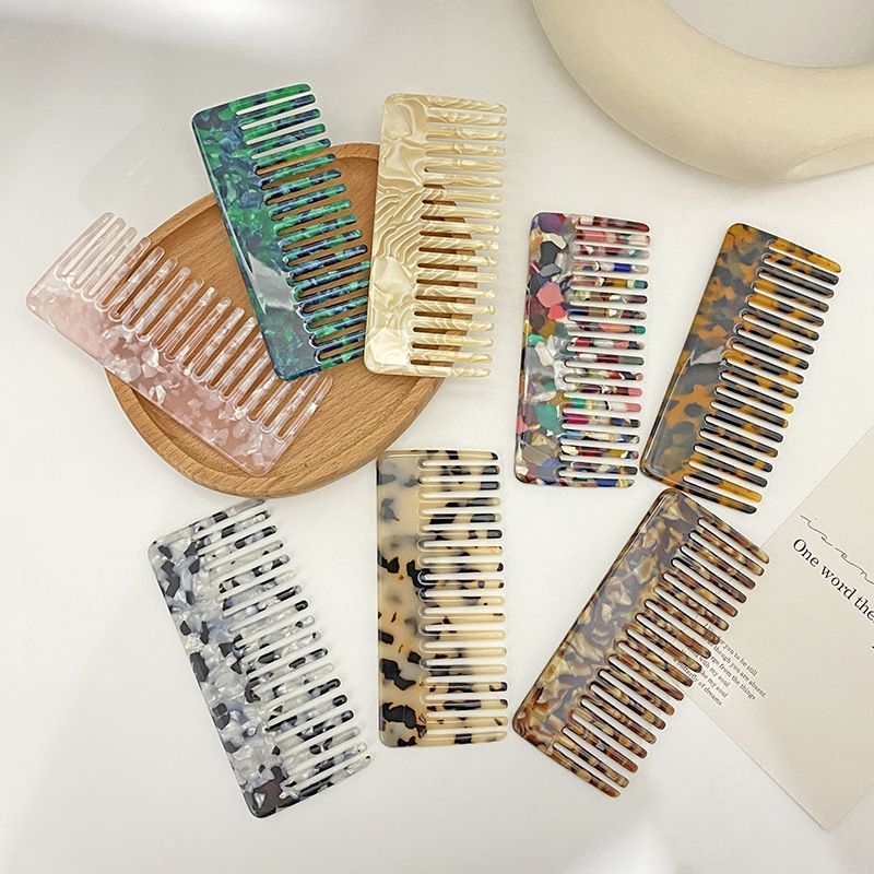 Retro Rectangle Acetic Acid Sheets Hair Combs 1 Piece