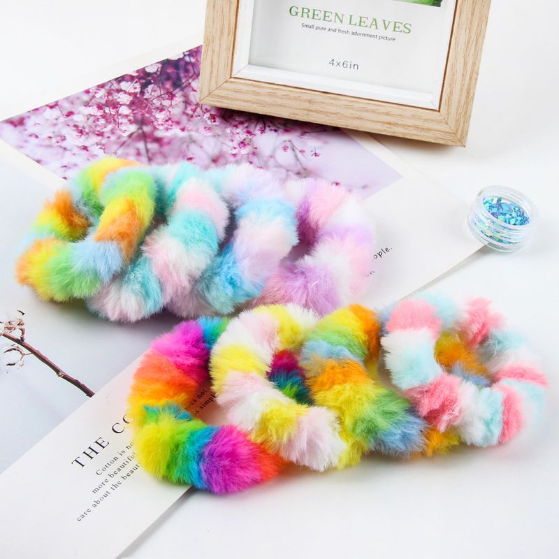 Simple Style Colorful Cloth Rib-knit Hair Tie 1 Piece