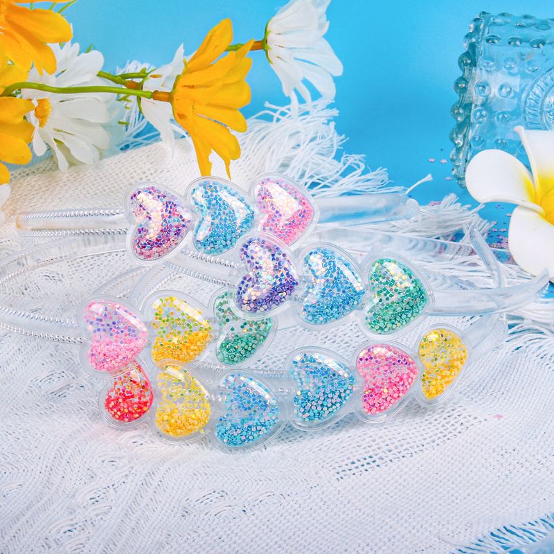 Cute Heart Shape Plastic Hair Band 1 Piece