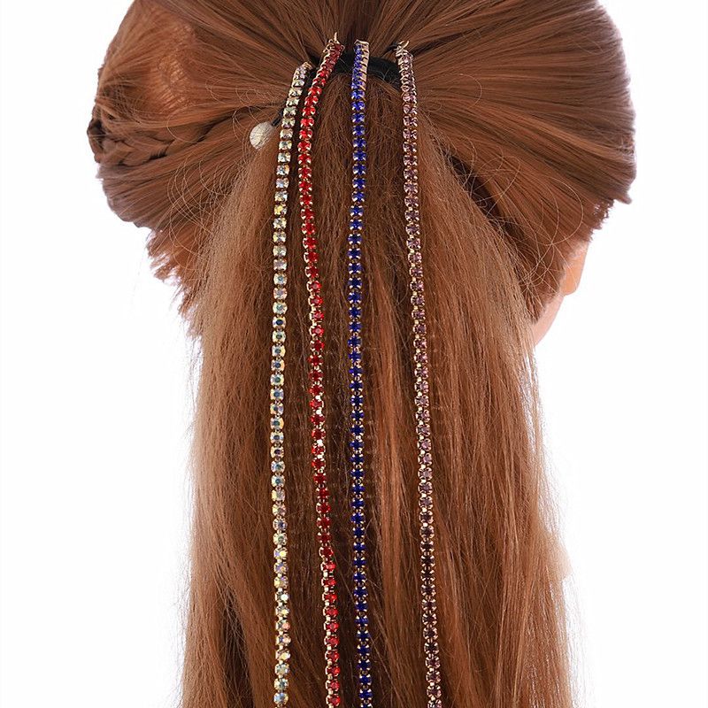 Fashion Solid Color Rhinestone Plating Hair Clip