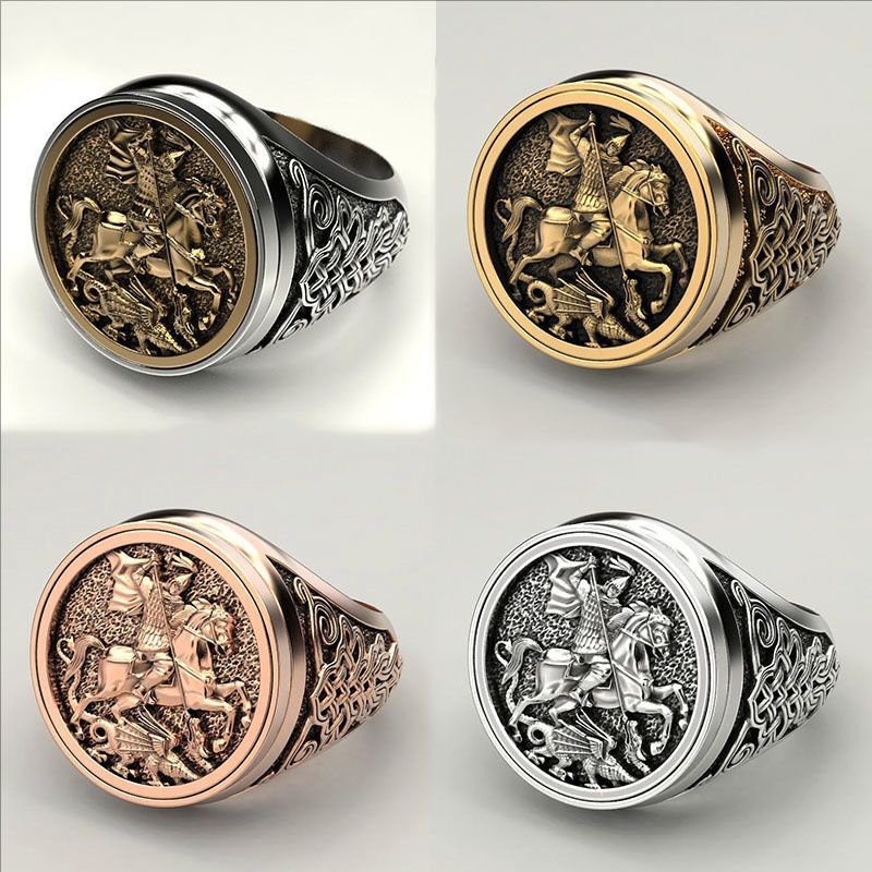 Simple Style Geometric Alloy Plating Men's Rings