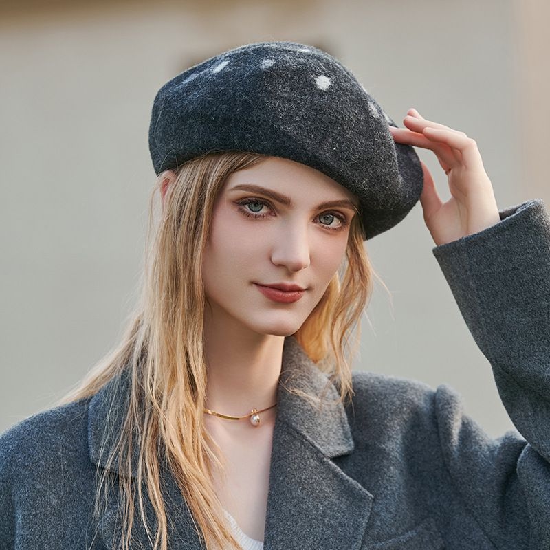 Women's Cute Polka Dots Beret Hat