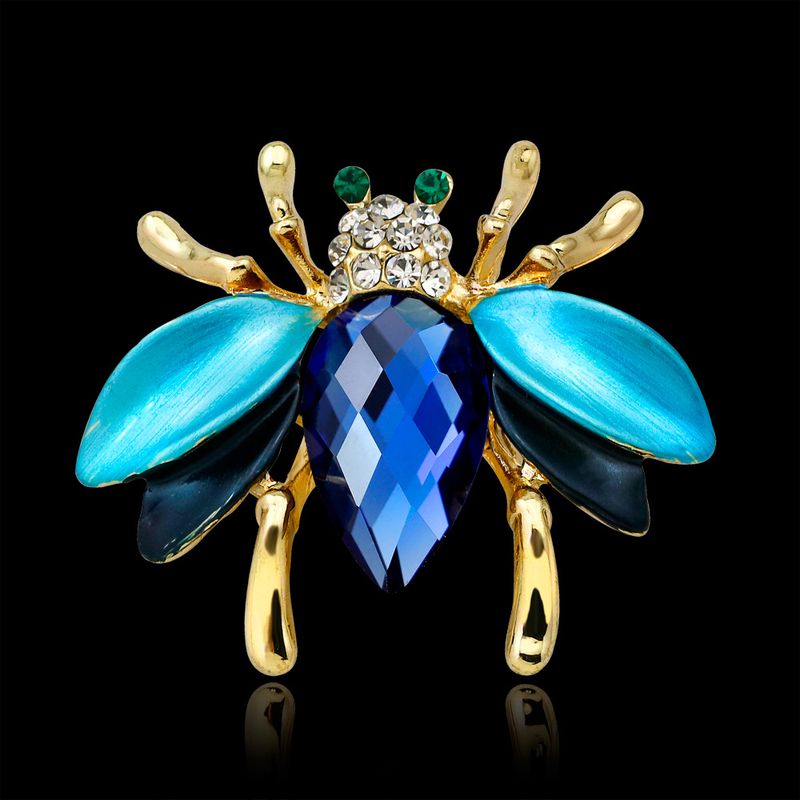 Retro Bee Alloy Inlay Rhinestones Unisex Brooches