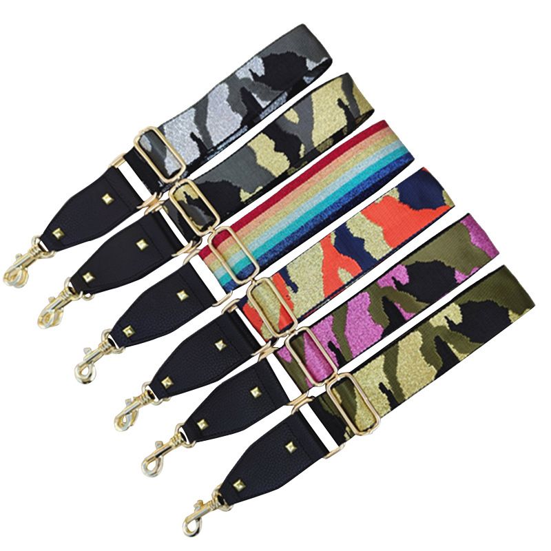 New Camouflage Knitting Bag Strap Plus Thick And Wide Shoulder Strap Adjustable Shoulder Messenger Bag Long Strap Purse Accessories Strap