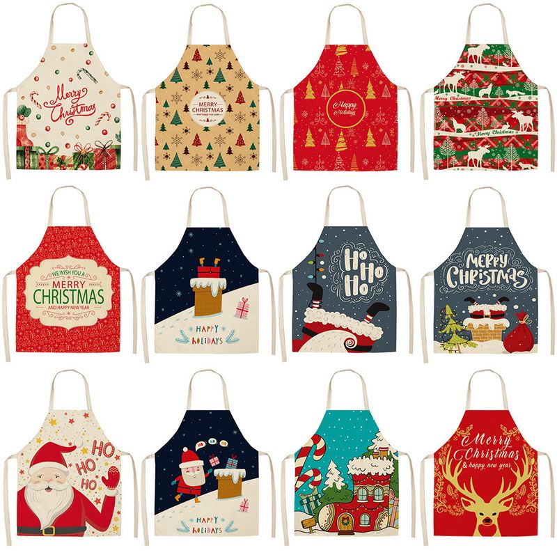 Christmas Cute Cartoon Polyester Apron 1 Piece