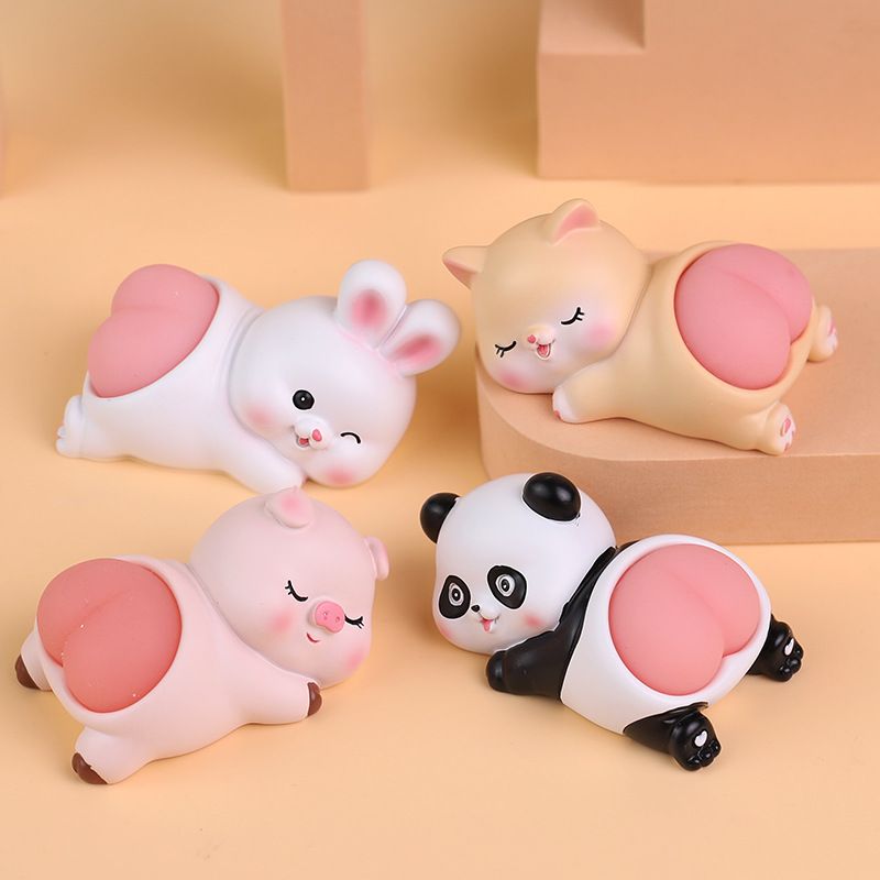 Cute Animal Pinch And Play Butt Small Ornaments Decompression Toy Wholesale