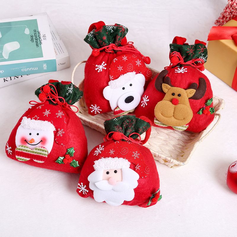 Christmas Cute Deer Cloth Party Gift Bags 1 Piece