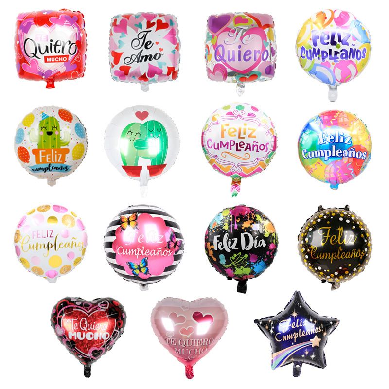 Geburtstag Brief Stern Herzform Aluminiumfolie Gruppe Luftballons