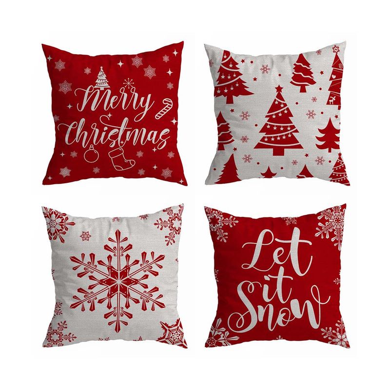 Cute Christmas Tree Linen Pillow Cases