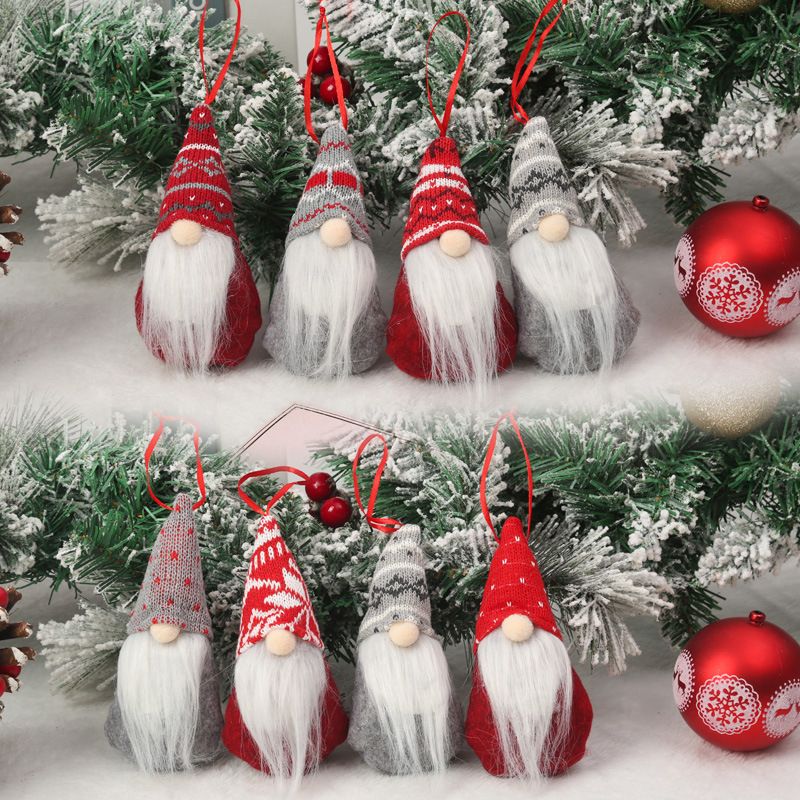 Weihnachten Süß Weihnachtsmann Nicht Gewebt Gruppe Hängende Ornamente 1 Stück