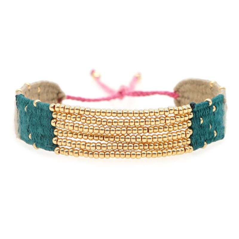 Simple Style Geometric Fabric Beaded Braid Women's Bracelets