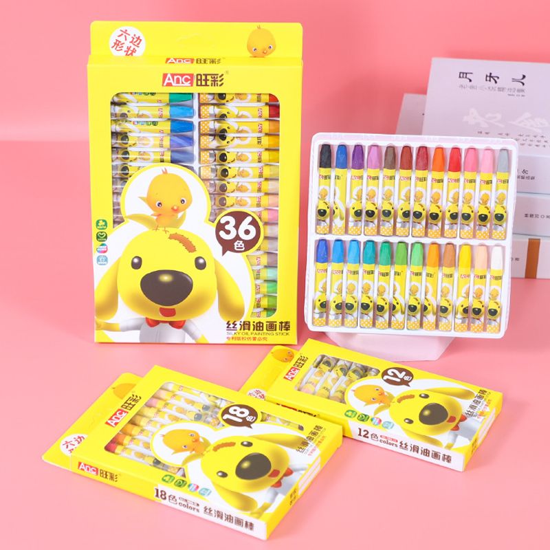 Niños En Caja Pintando Crayón 24 Colores Artes 1 Set