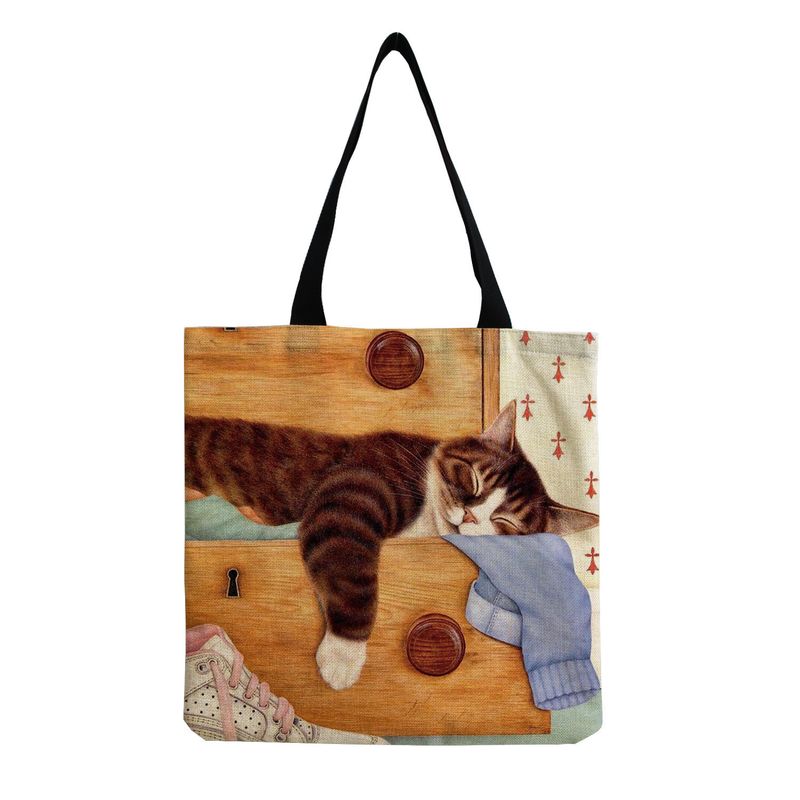 Women's Cute Cat Shopping Bags