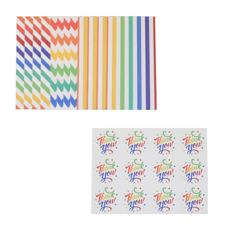 Fashion Stripe Paper 24 Pcs