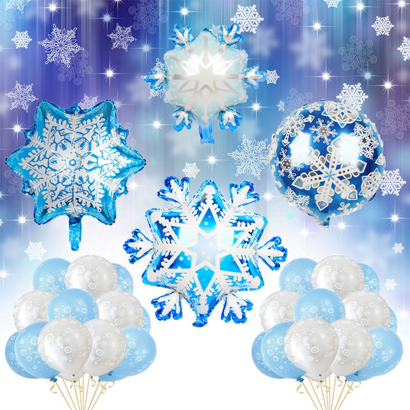 Christmas Snowflake Emulsion Party Balloons