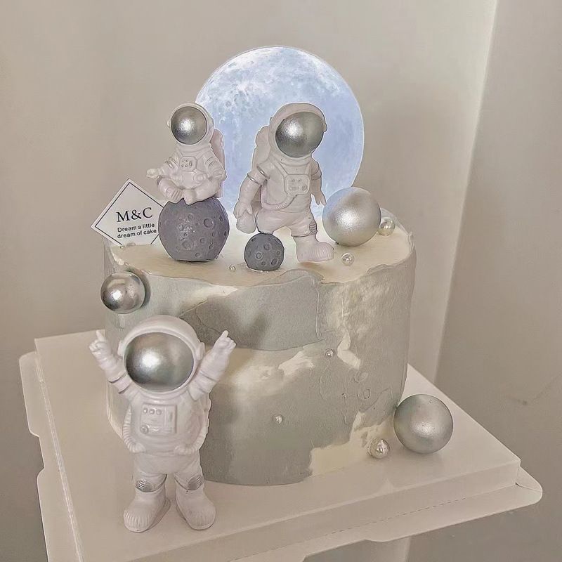 Birthday Astronaut Plastic Party Cake Decorating Supplies