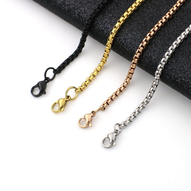 Basic Solid Color Stainless Steel Plating Unisex Necklace