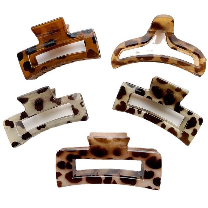 Mode Geometrisch Leopard Kunststoff Aushöhlen Haarkrallen